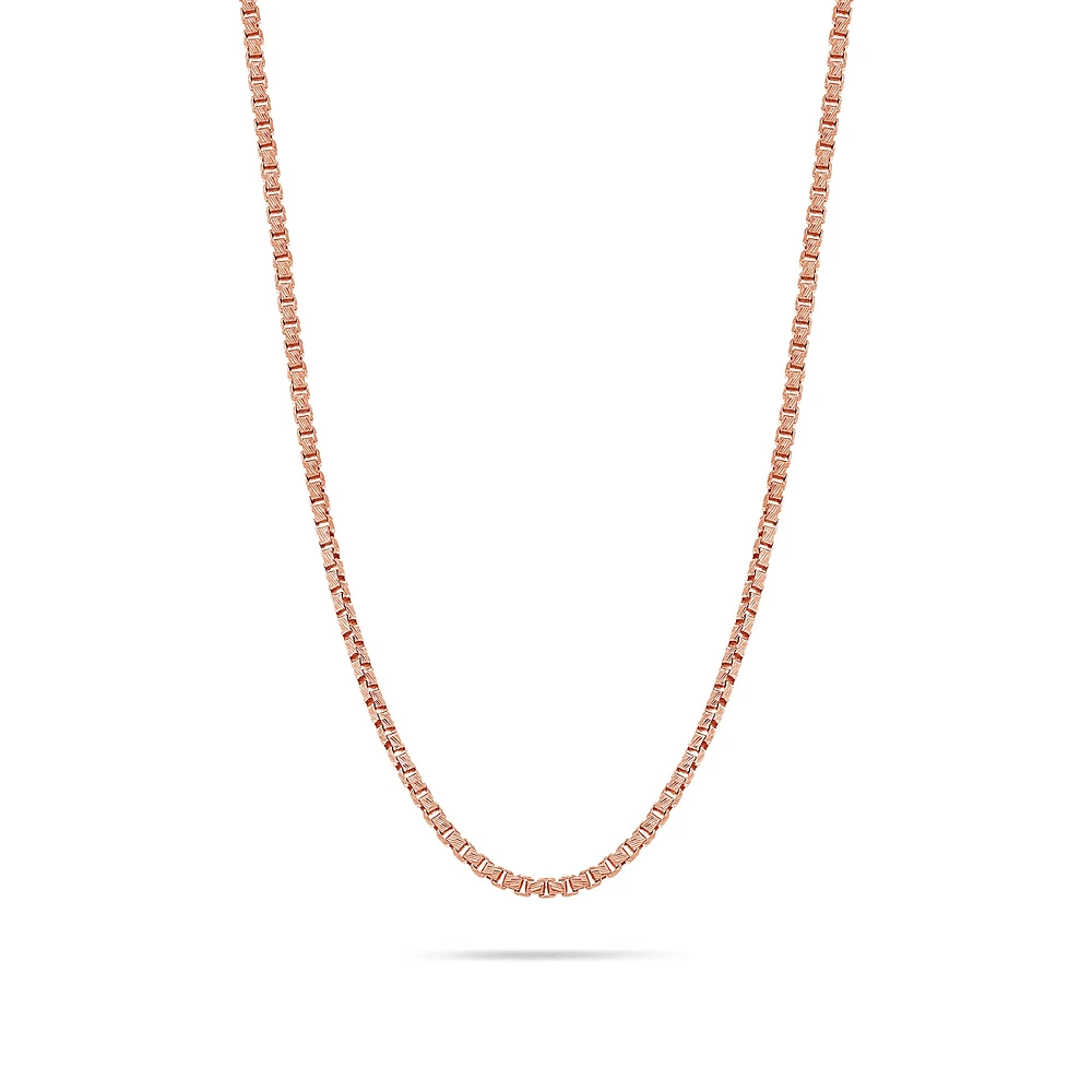 Gold Box Link Chain (2mm, Brush-finished)