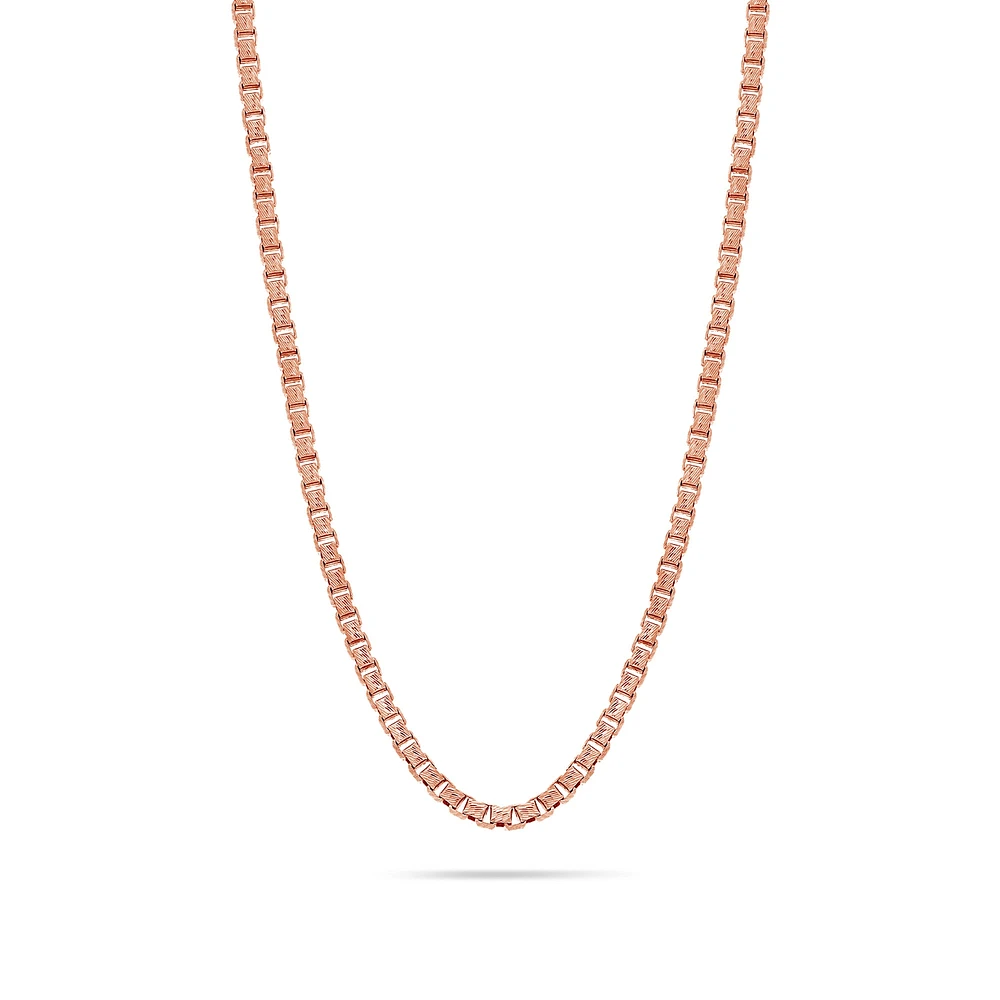 Gold Box Link Chain (3mm, Brush-finished)