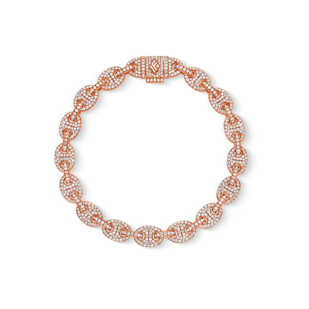 Diamond Ocean Link Bracelet (7mm)