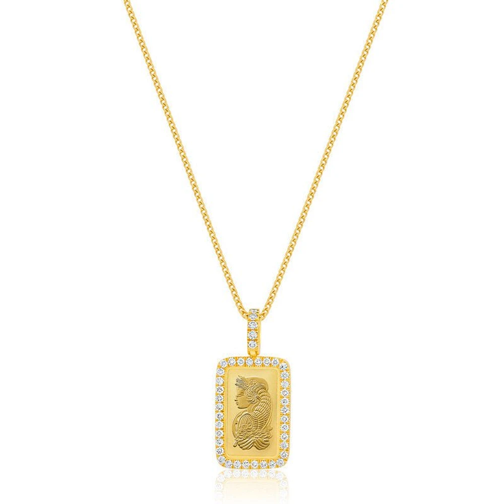 Micro 2.5g Suisse Fine Gold Bar (Lady Fortuna, Fully Iced)