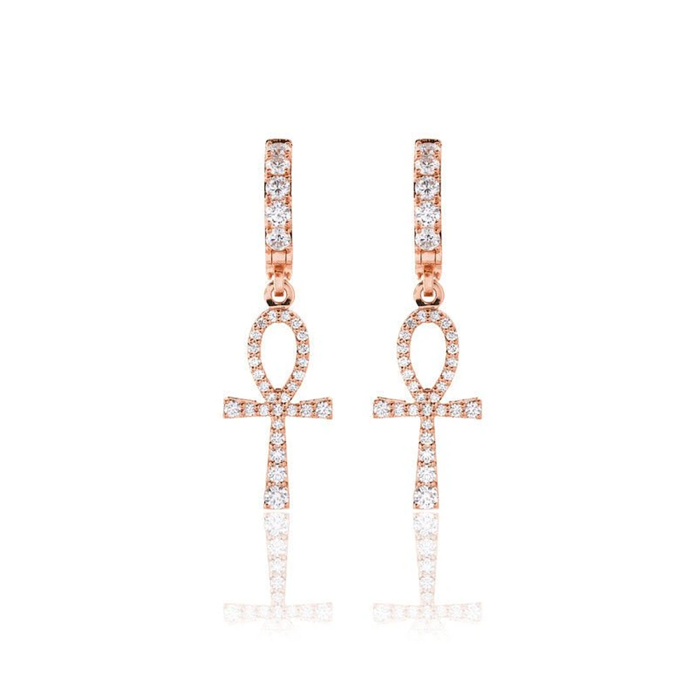 Pico Harvey Ankh Hoop Earrings