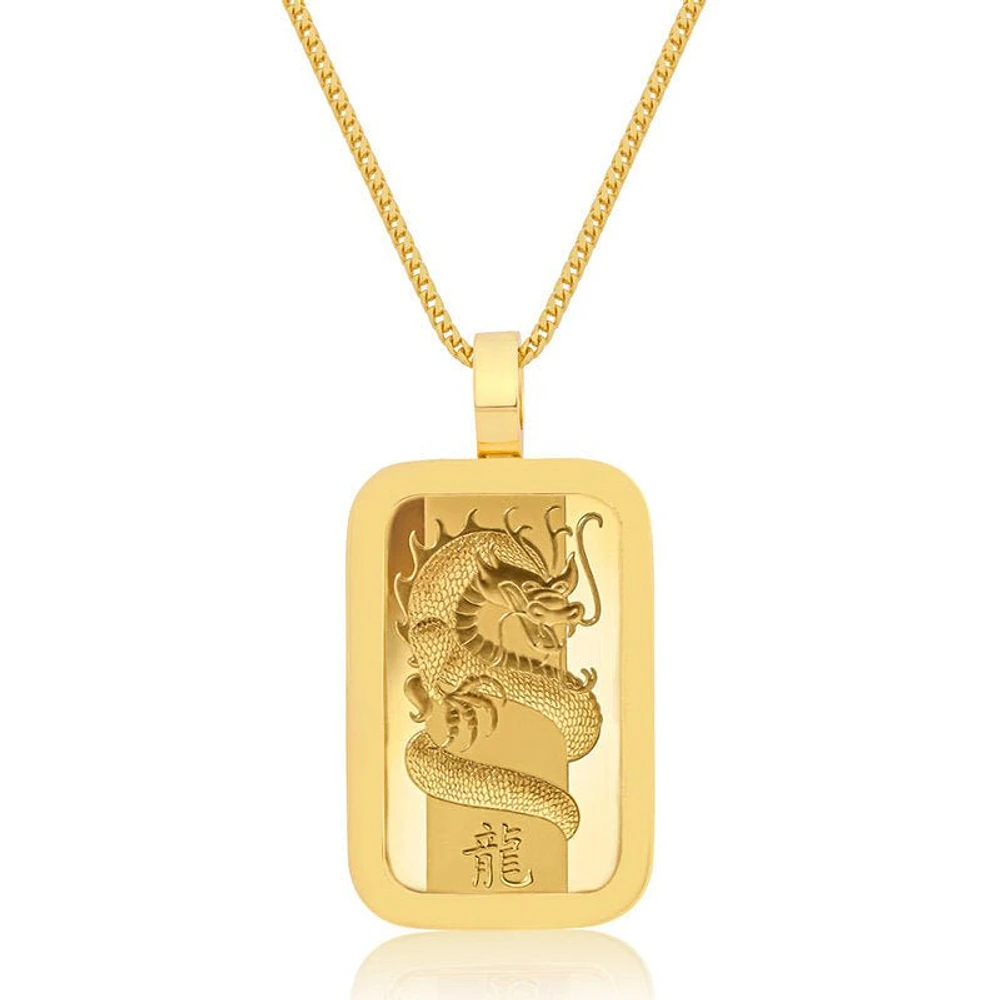 Standard 1oz. Suisse Gold Bar (Lunar Dragon, Solid Bezel)