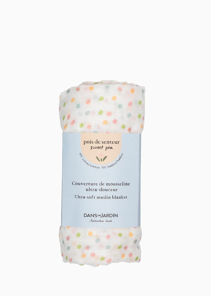 Ultra-soft muslin cover - SWEET PEA