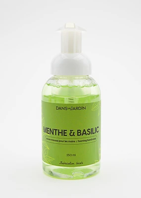 Savon mousse pour les mains - MENTHE ET BASILIC