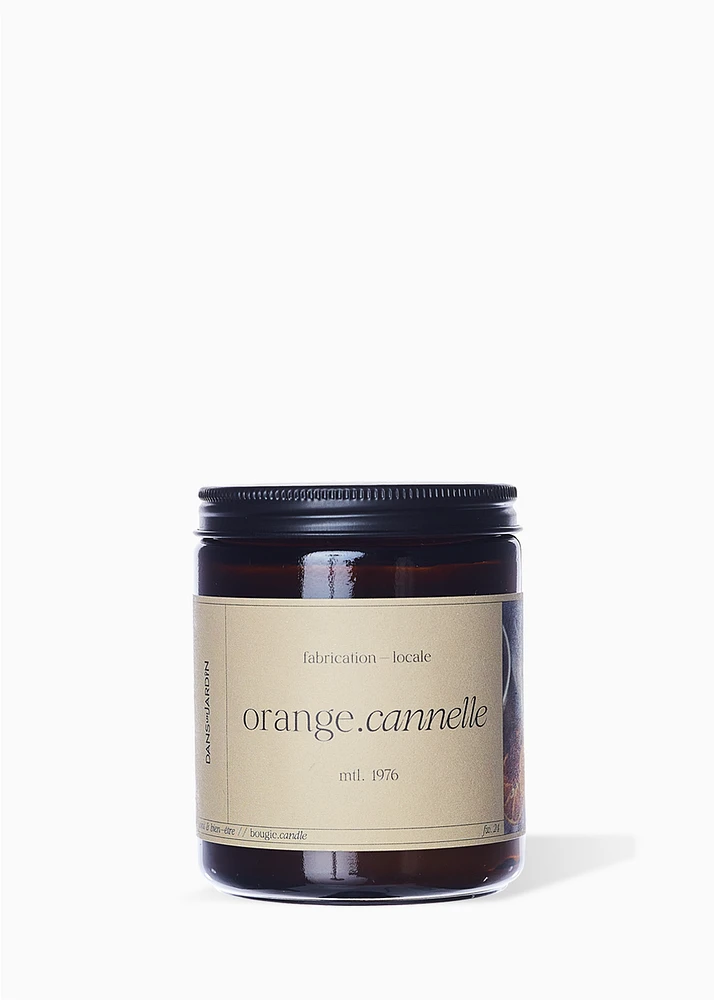 Bougie 1 mèche - Orange Cannelle