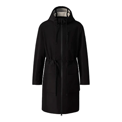 Mackage Broden-z Long Rain Jacket Black-trench, Size: