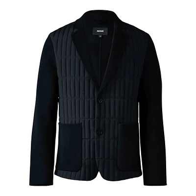 Mackage John Mixed-media Vertical Quilt Blazer Size: