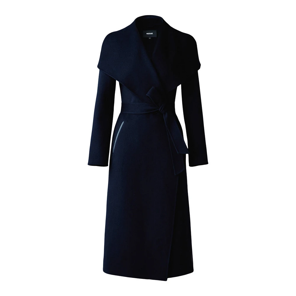Mackage Mai-cn Double-face Wool Wrap Coat Size: