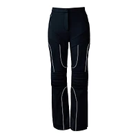 Mackage Maika Techno Fleece Ski Pants With Articulated Knees And Smocked Detail Black, Size: