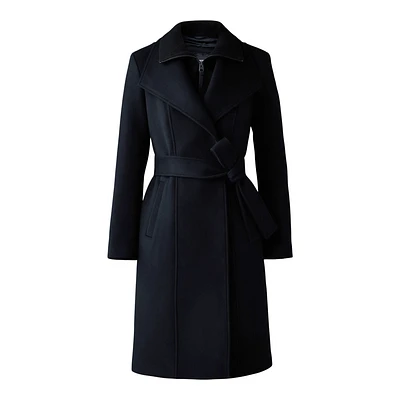 Mackage Norita 2-in-1 Double Face Wool Coat With Sash Size: