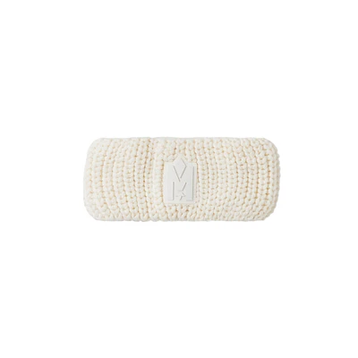 Mackage Sim-z Rib Knit Merino Wool Headband In Cream, Size: O/s