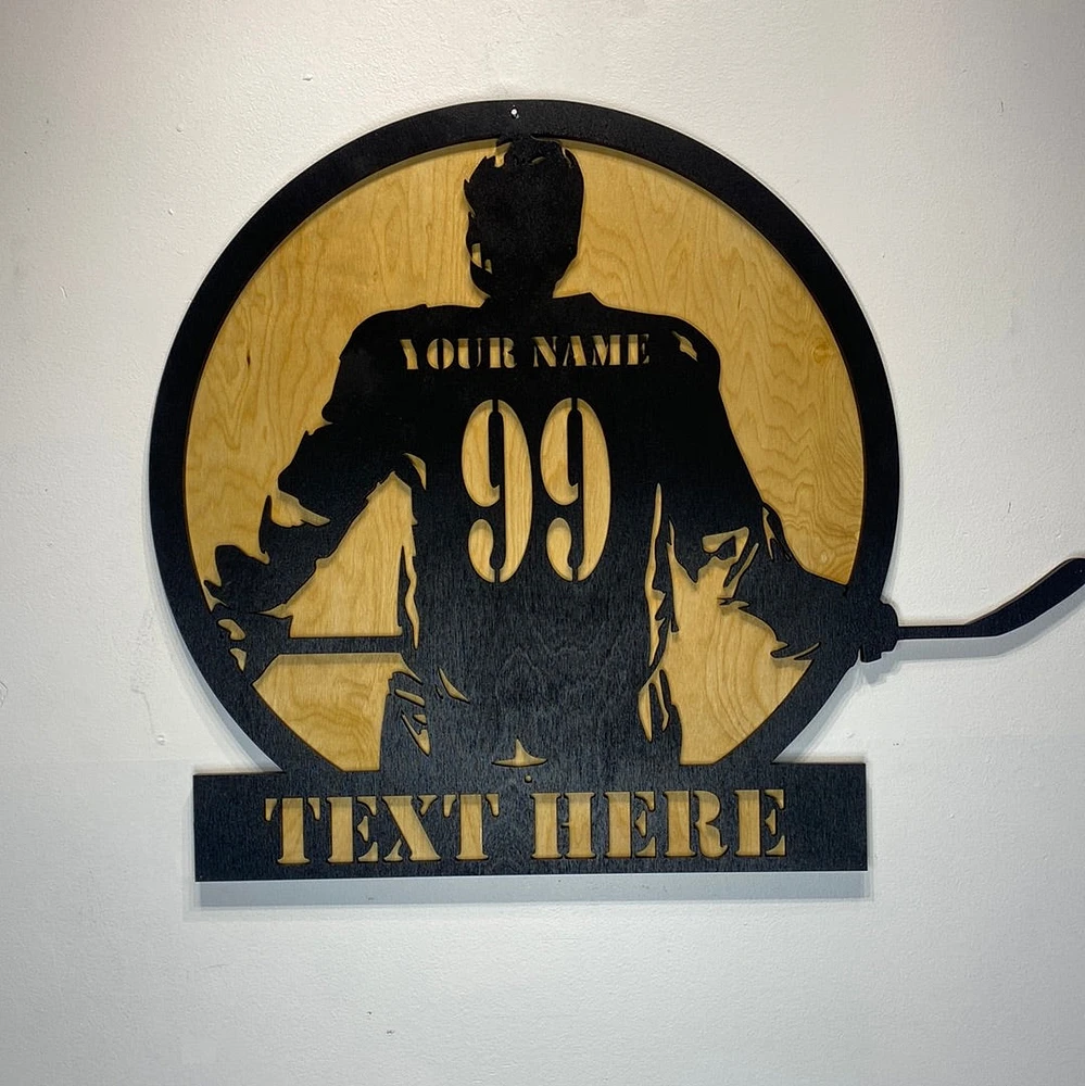 Hockey Player Name Sign
