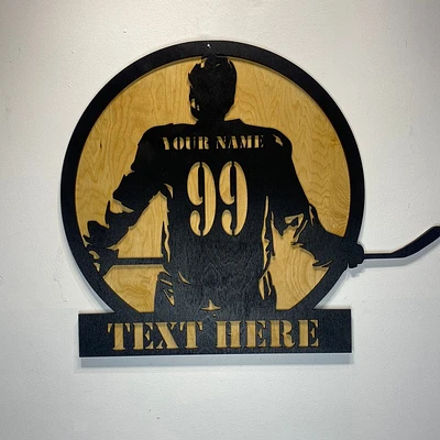 Hockey Player Name Sign