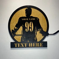Hockey Player Name Sign