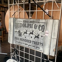 Rudolph & Co Fine Reindeer Treats Sign