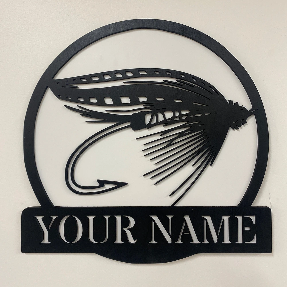 Fly Fishing Name Sign