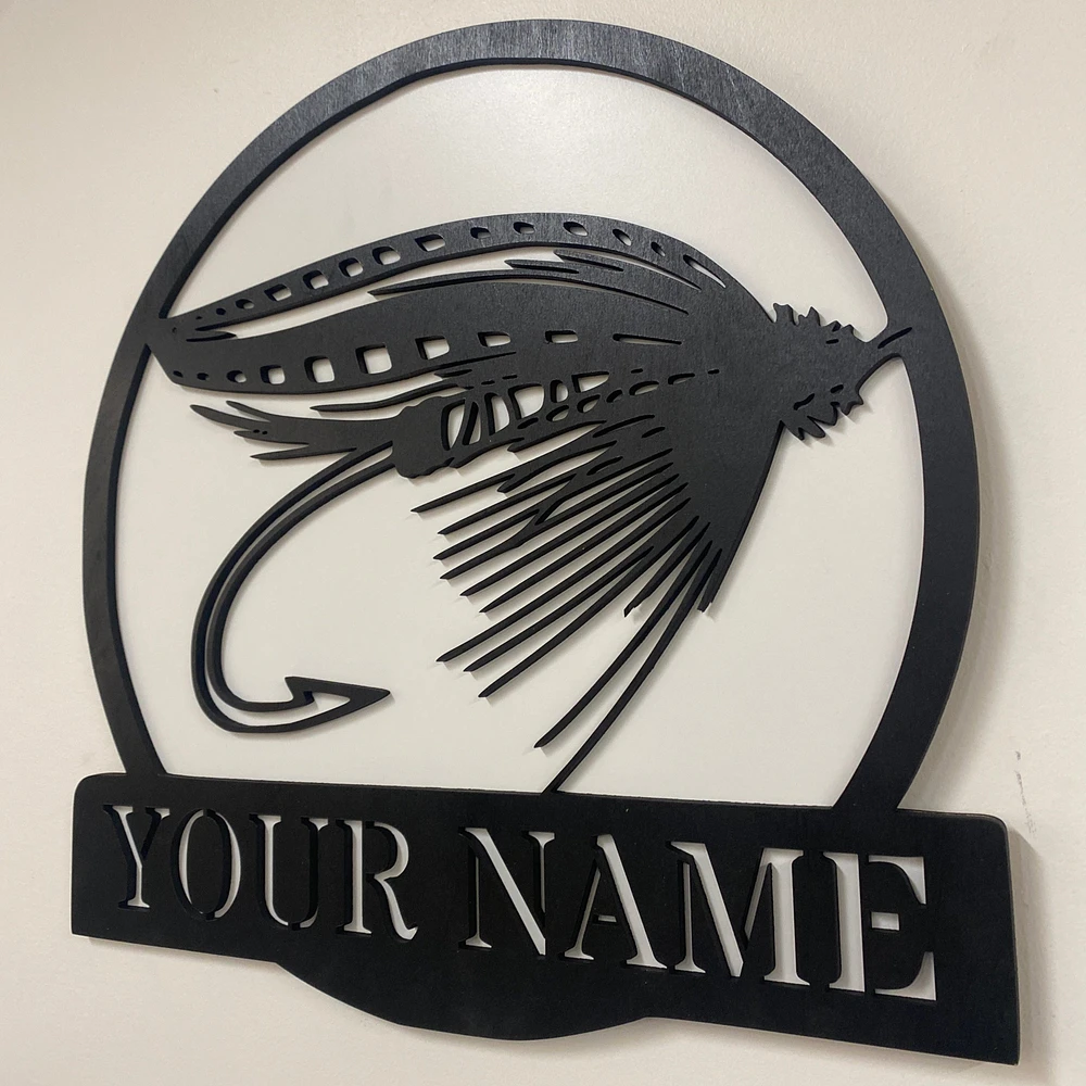 Fly Fishing Name Sign