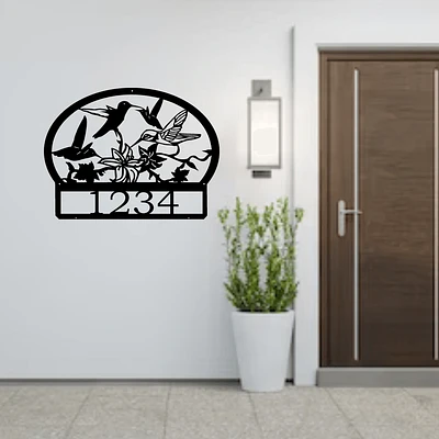 Hummingbird Address Sign