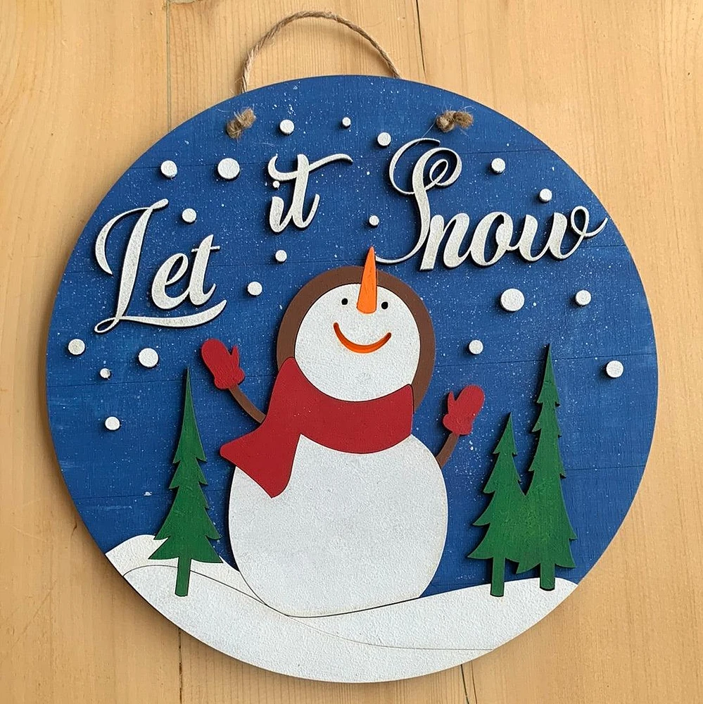 Let it Snow Snowman DIY Decor