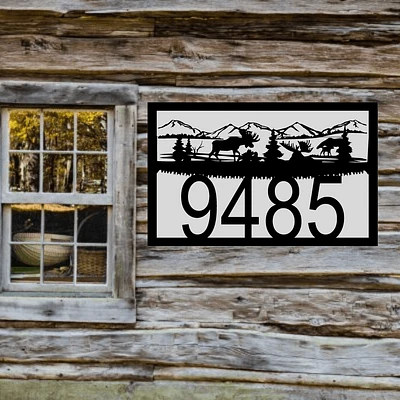 Moose Scene Address Sign