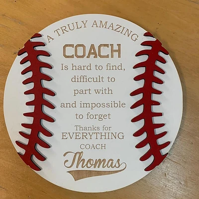 Thank You Coach Ball Plaque
