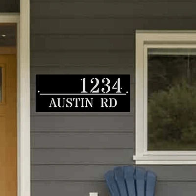 Traditional Modern Address Sign