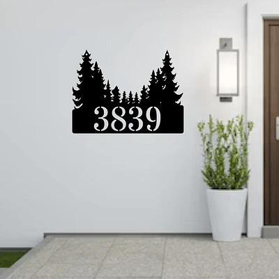 Tree Silhouette Address Sign