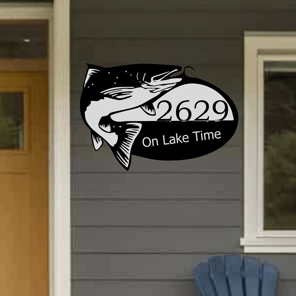 Trout Dish Address Sign