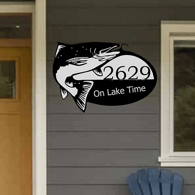 Trout Dish Address Sign