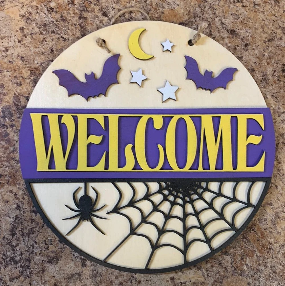 Welcome Halloween DIY Sign