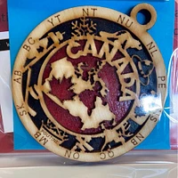Canada with provinces ornament