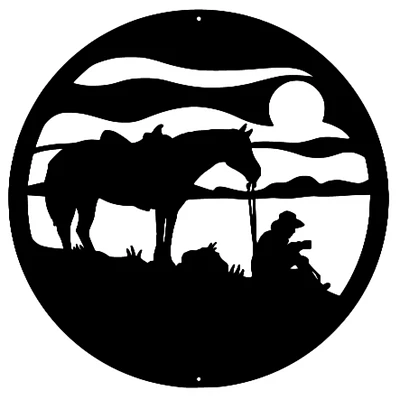 Cowboy With Horse