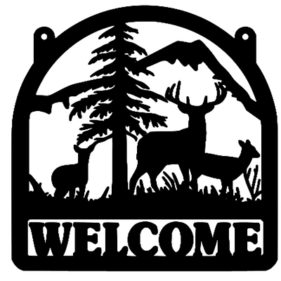 Deer Welcome sign