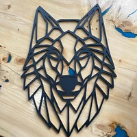 Geometric Wolf Head