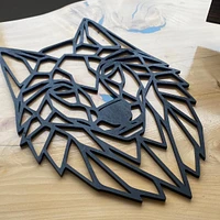 Geometric Wolf Head