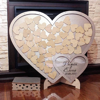 Heart Shape Wedding Guest Book