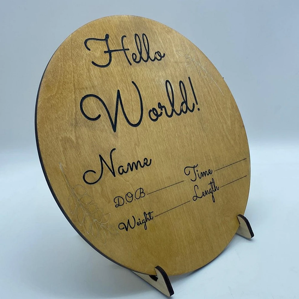 Hello World Baby Announcement