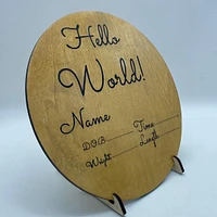 Hello World Baby Announcement