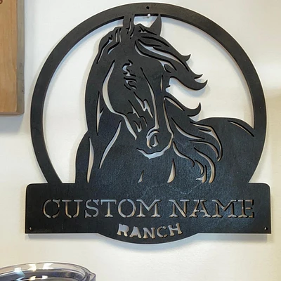 Horse Ranch Name Sign