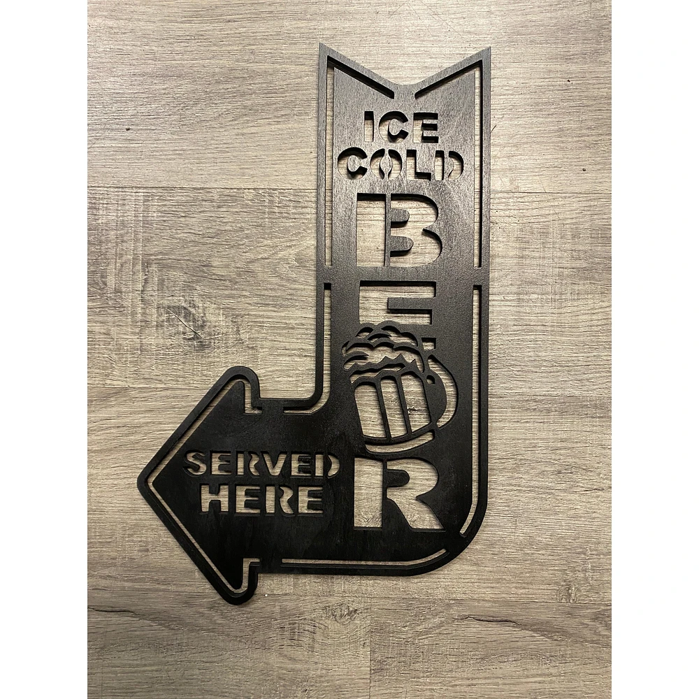 Ice Cold Beer Served Here Decor