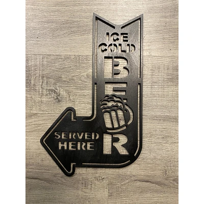 Ice Cold Beer Served Here Decor