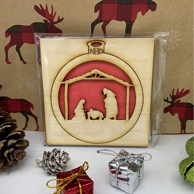 Manger Ornament