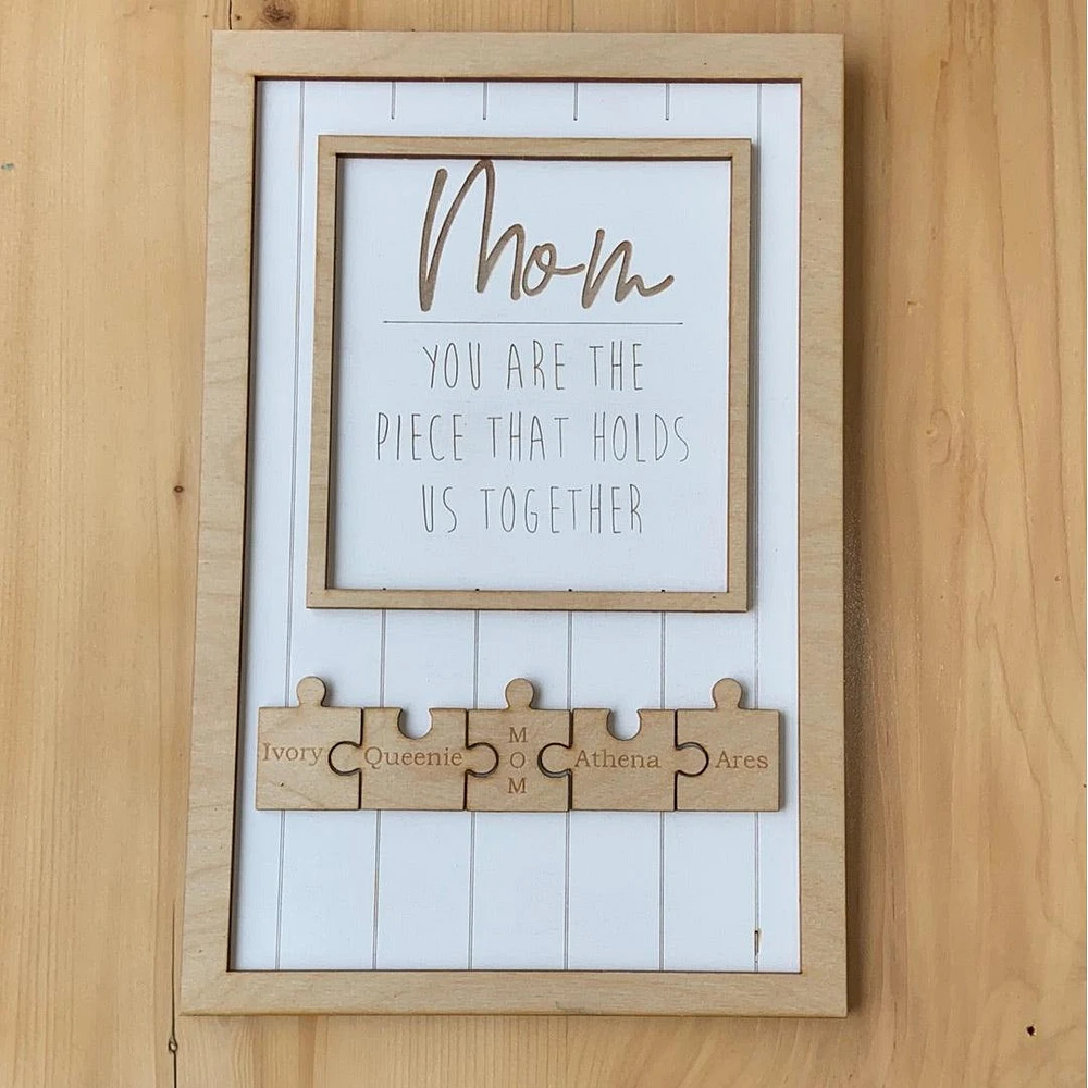 Mom Puzzle Name Sign