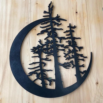 Moon with Trees