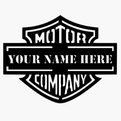 Motorcycle Badge Name Sign