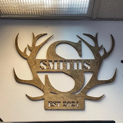 Antler Name Sign