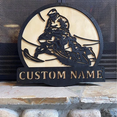 Snowmobile Name Sign