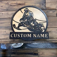 Snowmobile Name Sign