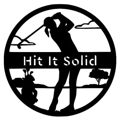 Woman Golfer Name Sign
