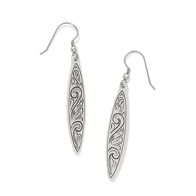 Mosaic Long French Wire Earrings